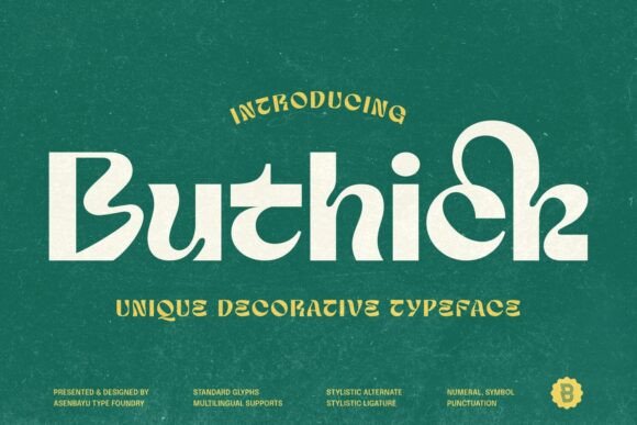 Buthick: A Bold Display Font for Crafters and Makers