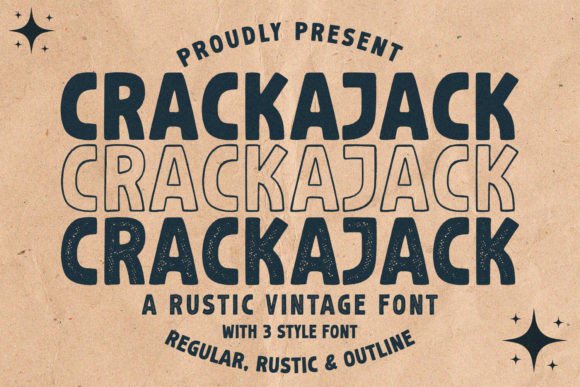 Crackajack: A Rustic Vintage Font for Handmade Makers