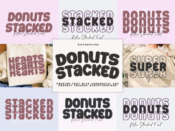 Donuts Stacked Bundle: A Display Font That Brings Playful Structure to Editorial Design