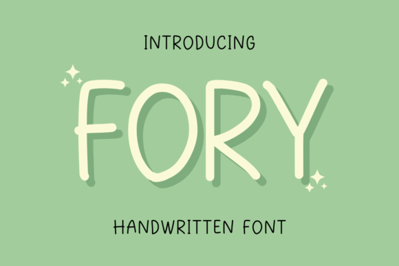 Fory: A Handwritten Display Font for Crafters and Makers