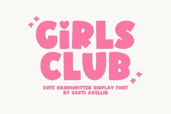 Girls Club Font: Bold Display Type for Crafters and Makers