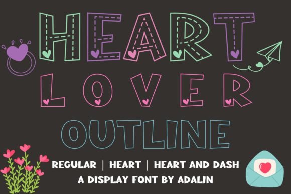 Heart Lover Outline: A Playful Display Font for Editorial Design