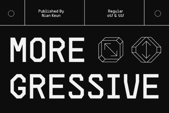 Moregressive: A Display Font for Handmade Product Makers