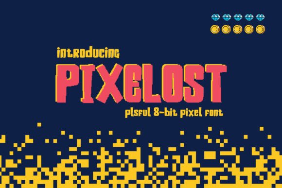 Pixelost: A Retro Gaming Font for Handmade Product Designs
