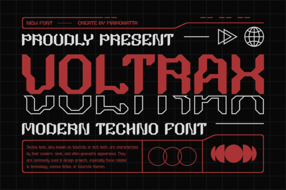 Voltrax Review: A Modern Techno Font for Bold Branding
